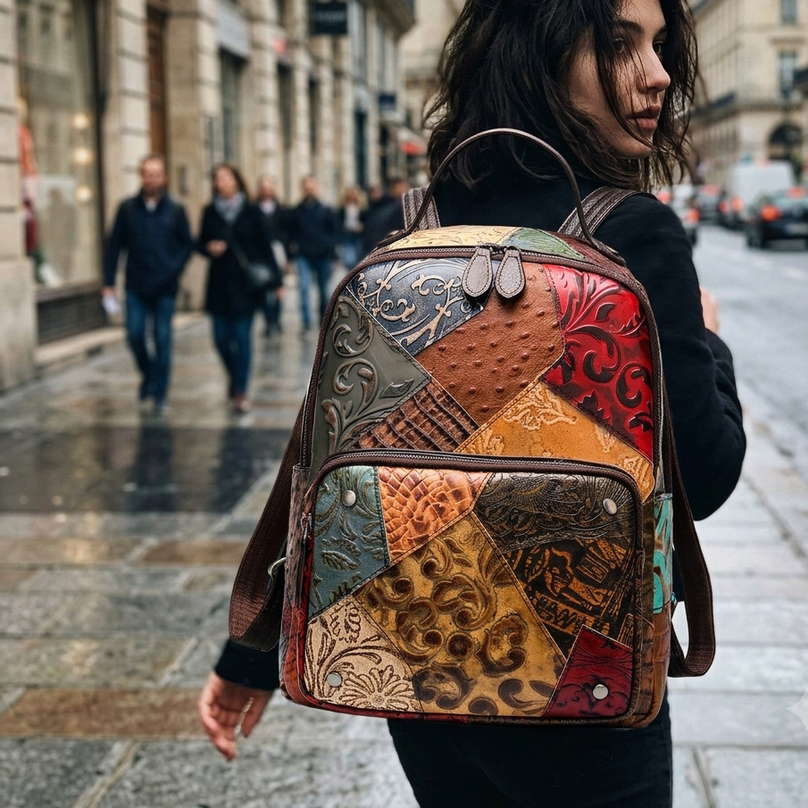 Mosaic Leather Backpack